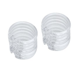 Benytro 24 Pcs Durable Clear Plastic Shower Curtain Rings,O-Shape PP Plastic Material Shower Curtain Hook Accessory Slide Easy Snap Button Closure Strong Easy to Slide
