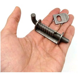 10 Pcs Stainless Steel Mini Spring Loaded Latch Pin - 1.9" 304 Metal Barrel Bolt Latch, Reinforced Industrial Welded Spring Lock for Pet Cage, Door Shed Gate, Tailgate Trailer Garage
