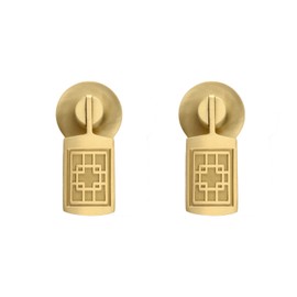 WJXFHTD 2Pack Pendant Handle Chinese Style Knobs Teardrop Drawer Pulls Art Deco Knobs for Cabinets Solid Brass Cabinet Knobs Suitable for Drawers, Closets and Cabinets (2.36 inches Shorter)