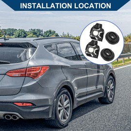 Hihaha 1J0806155E Radiator Bracket Mounting Kit for Volkswagen Jetta 1999-2005 Golf 1999-2006 / Car/Rubber Plastic / 4 Pcs Black