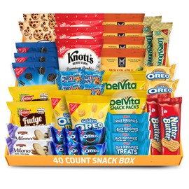 Cookie Variety Snack Box | 40 Count | Office Snacks, Birthday Gift, Care Package, Parties | Individually Wrapped Assorted Bulk Cookies