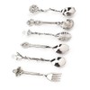 6 Pcs/Set Vintage Carved Coffee Spoons Teaspoons Retro Zinc Alloy