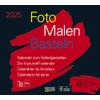 Foto-Malen-Basteln Bastelkalender quer schwarz 2025: Fotokalender zum Selbstgestalten. Do-it-yourself Kalender