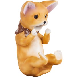 BRUBAKER Wine Bottle Holder Thirsty Dog - Chihuahua - Polyresin Bottle Decoration - Table Top Figure Brown Hand Painted Bar Accessory - Funny Wine Gift