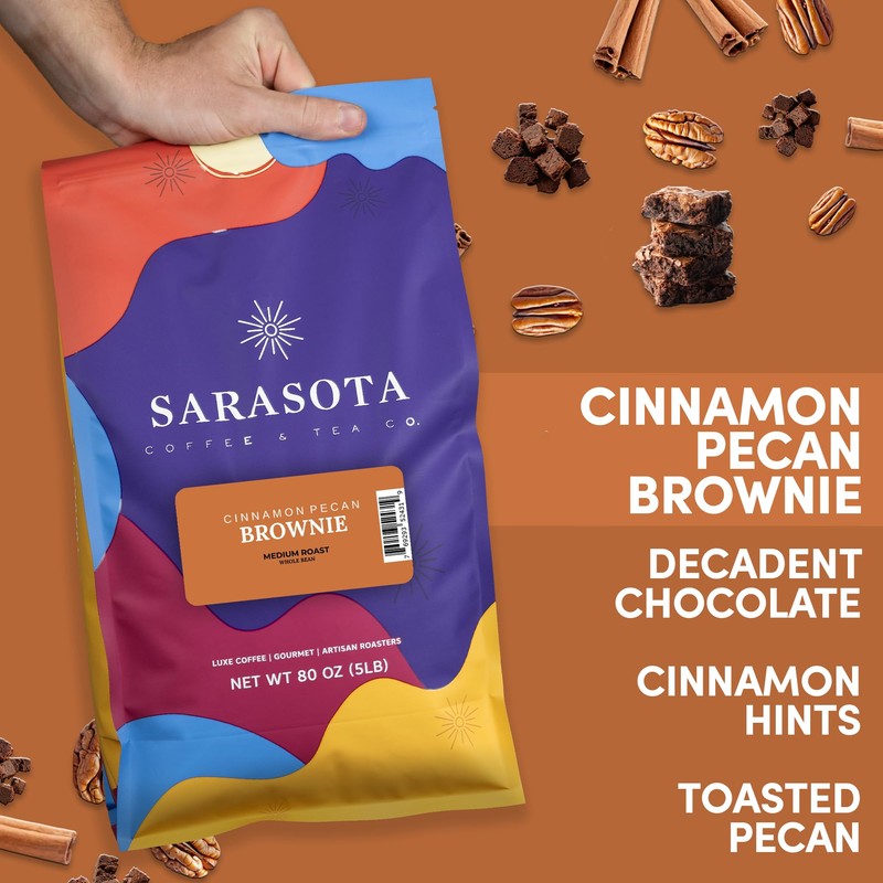 Sarasota Coffee Whole Bean Cinnamon Pecan Brownie | Medium Roast