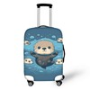 TODIYADDU Cute Sea Otter Luggage Protective Cover Trendy Travel Suitcase