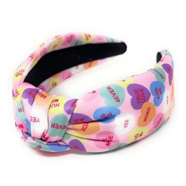 FEDANS Valentine's Day Knotted Headband For Women Heart Colorful Hairband Non Slip Fashion Design Hair Hoop holiday Headband For Girls Hair Accessories