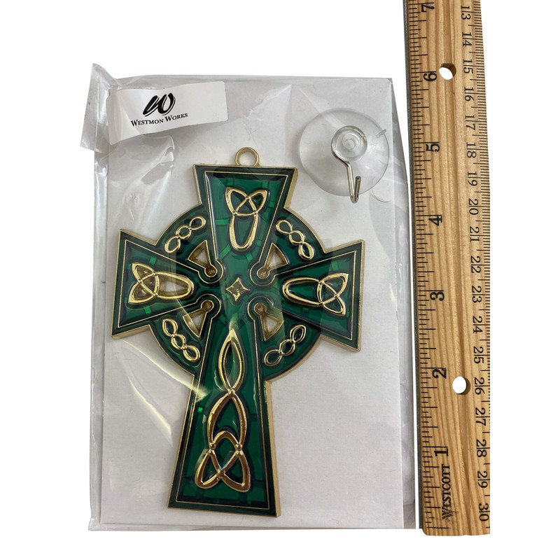 Celtic Cross Suncatcher Irish Sun Catcher Window Decoration with Suction