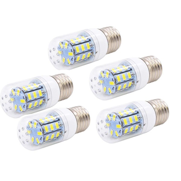 MaoTopCom 5W LED Corn Light Bulbs(5 Pack) - 5730 SMD 24 LEDs Bulb Lamp 450LM Warm White 3000K LED Corn Bulb Replacement for Home Office Bar Ceiling Light Wall Lamp, AC110V-130V, E26/E27