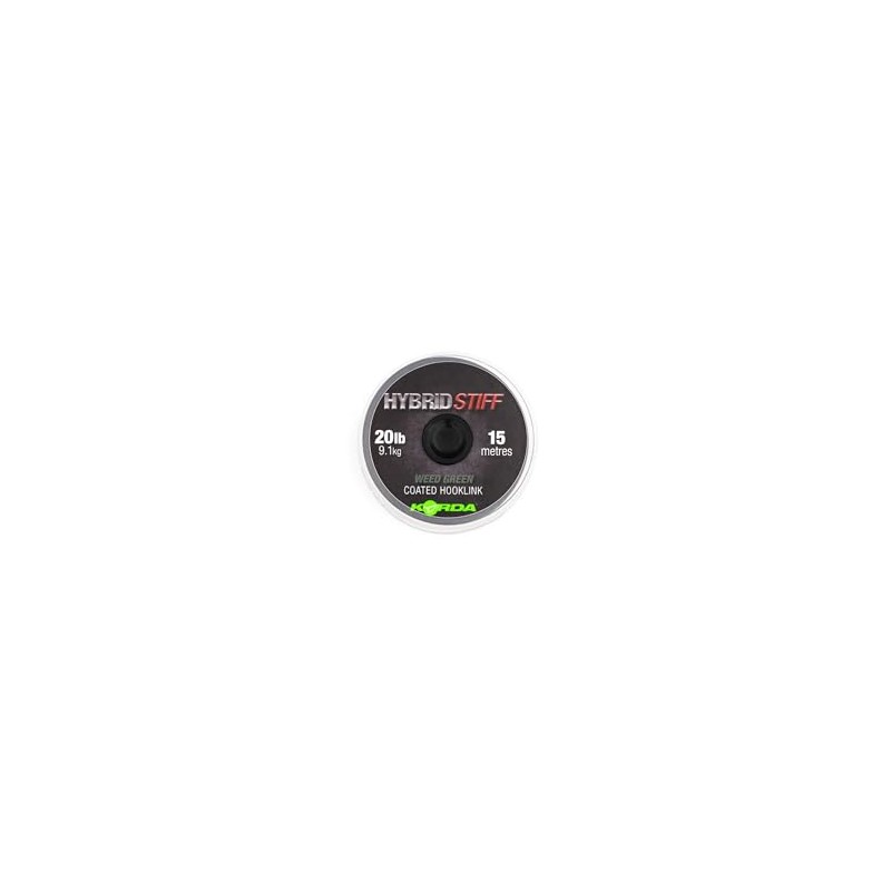 Korda Hybrid Stiff Coated Braid Hooklink: Weed Green