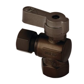Kingston Brass KF3310ORB OD Angle Stop Valve with Lever Handle, 3/8" FIP x 3/8" O.D Comp, Oil Rubbed Bronze