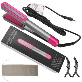 Hair Curler Straightener Dual Use Ceramic Barrel Adjustable Temperature Hairstyling Tool 100‑240VEU Plug