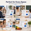 Foldable Desktop Magnetic Whiteboard 20x30 cm, Double Sided Dry Erase