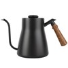 850ml Stainless Steel Drip Over Coffee Kettle Gooseneck with Wooden