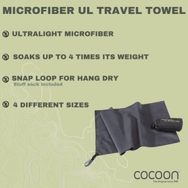 Cocoon ultralight - lightweight microfibre hand towel, s