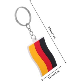 Llaveros Bandera de Alemania Diseño Adorable y Portátil en Pvc Juego de 5 Accesorio Multifuncional para Llaves y Mochila para Automóvil y Decoración
