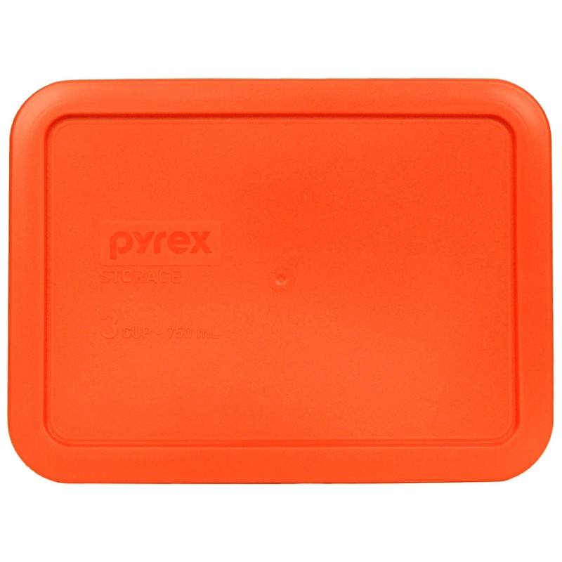 Pyrex 7210 3-Cup Glass Dish and 7210-PC 3-Cup Pumpkin Orange