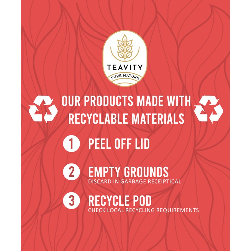 Organic Raspberry Apple Black Tea Pods for Keurig - Naturally