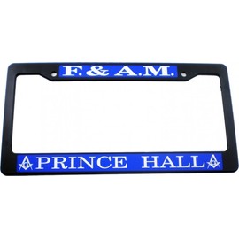 Prince Hall Mason F&AM Plastic License Plate Fr...