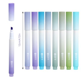 Vicloon Pastel Highlighter, 8pcs Highlighter Pen, Highlighter Markers Bible Highlighter Color Highlighters Aesthetic Cute Highlighter for Bible Journaling Notes School Office Supplies (Purple Green)