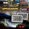 COLIGHT 4X 4x6" LED Projector Headlights For Kenworth T800 T600