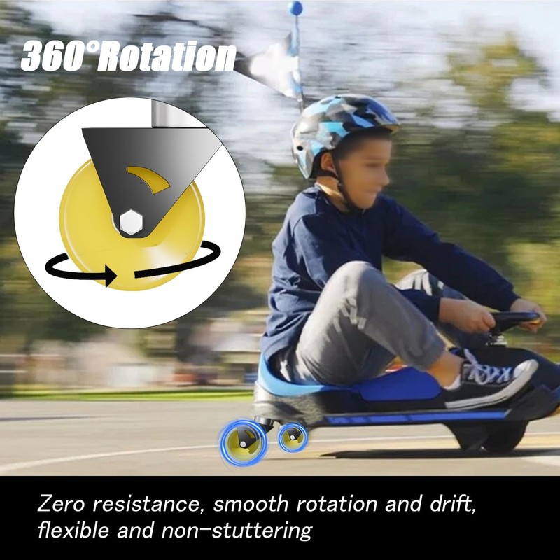 Upgrade Complete Caster Wheels Assembly Fit for Razor Crazy Cart