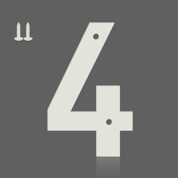 5 Inch Aluminum House Numbers - Waterproof, Rust-Resistant Modern Address