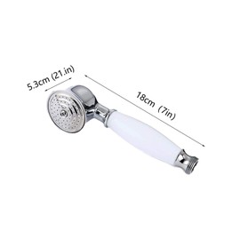 Zhi Jin 1Pc Vintage Handheld Shower Head Only Replacement Parts Bronze Detachable Bathroom Showerhead White