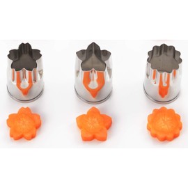 Yoshikawa YJ2789 Vegetable Cutter, Made in Japan, Set of 6 Small, Cooking Dies, Silver