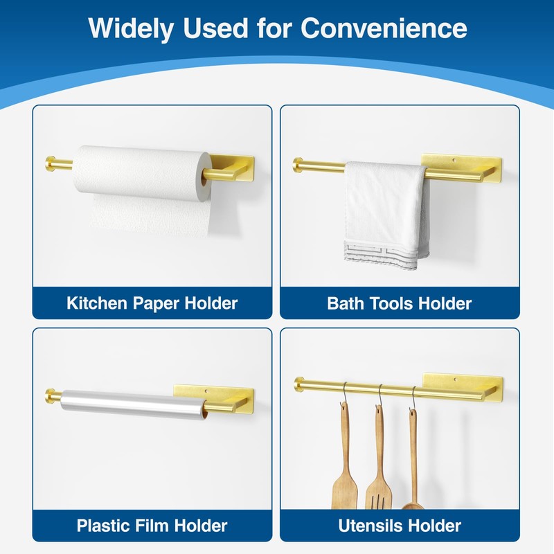 Paper Towel Holder Under Cabinet - Stainless Steel Paper Towel