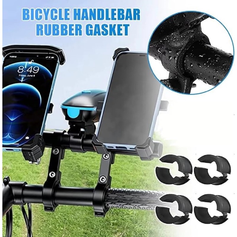 4PCS Handlebar Gasket Adapter, Rubber Gasket, Bicycle Handlebar 31.8 to