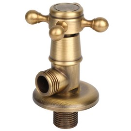 ViaGasaFamido Full Copper Triangle Valve Water Valve Retro Angle Valve for Multiple Balconies Bathroom Kitchen
