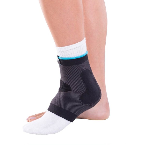 DonJoy Advantage DA161AV02-BLK-M Deluxe Elastic Ankle for Sprains, Strains, Swelling, Black, Medium fits 8.5", 9.5"