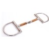 Cavalon Western D Ring Copper Wrapped Single-Jointed Snaffle Horse Bit