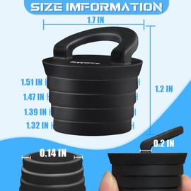 1-1/2" Rubber Scupper Plugs (4-Pack) - Push-in Boat Drain Plugs with Ring Pull Design, Watertight Livewell & Bilge Stoppers for Marine Drain Holes, Canoes & Small Watercraft - Easy-Install Plugs