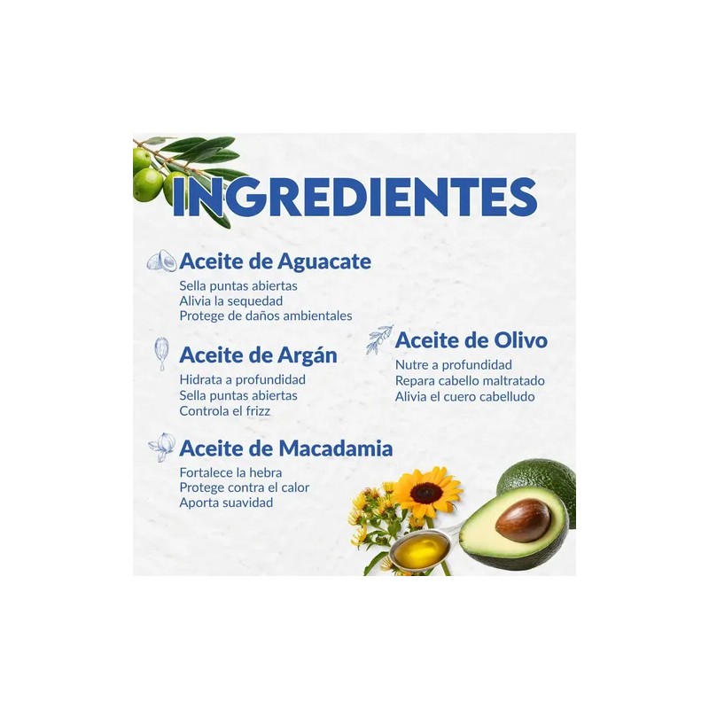 Mascarilla Para El Cabello Aceites Naturales 180 Ml