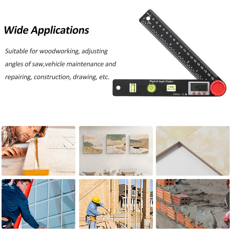 Digital Protractor Ruler Angle Finder, Protractor Ruler Level Tool, Multifunction