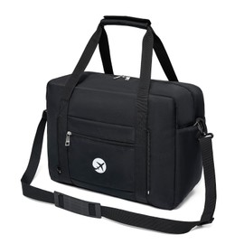 PALAMEA Wizzair Hand Luggage, 40 x 30 x 20, 25 L, Foldable Travel Bag, Hand Luggage Bag for Airplane, Hand Luggage, Suitcase for Eurowings, black-40*30*20cm, Minimalist