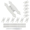 Kyuionty 12 Pack H-Shape Cabinet Hinges, Hammercraft Flush Door Hinge