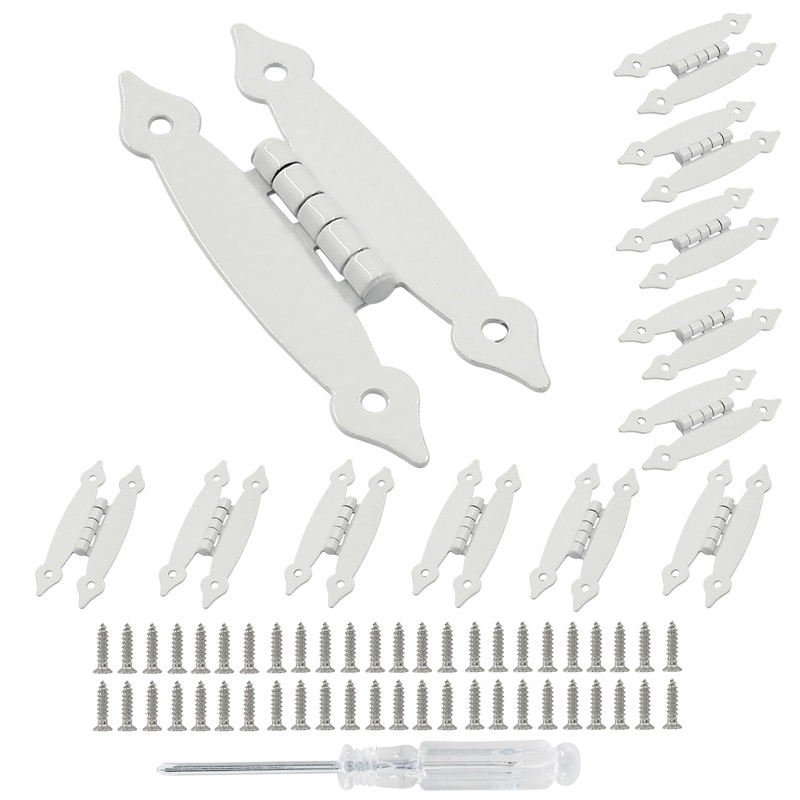 Kyuionty 12 Pack H-Shape Cabinet Hinges, Hammercraft Flush Door Hinge