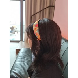 Burnaby colorful flower wide hair band wide headband / 버나비 컬러풀 플라워 와이드 헤어밴드 넓은머리띠