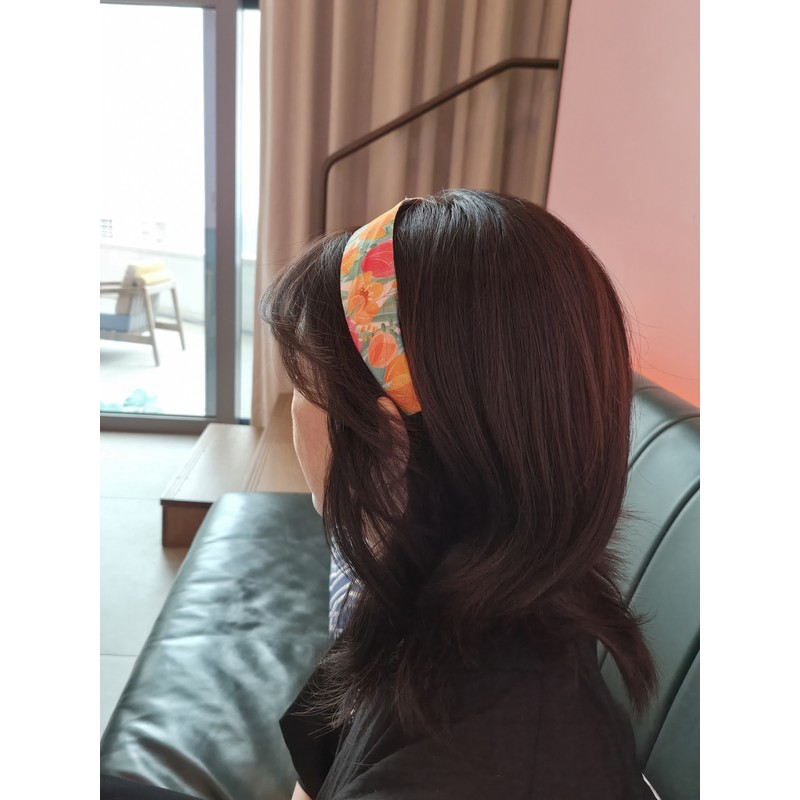 Burnaby colorful flower wide hair band wide headband / 버나비