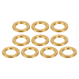 Partuto 10 Pcs M6 Universal Bicycle Bolt Brake Screw Washer Bolts - MTB Mountain Bike Bicycle Concave Convex Balancer - Titanium Alloy Gold Tone