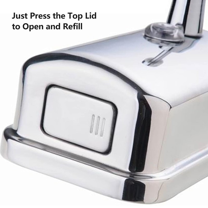 2 Pack Commercial Soap Dispenser Wall Mount Stainless Steel Manual