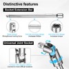 sourcing map 1/4" Drive Socket Extension Set 2" 4" 6"