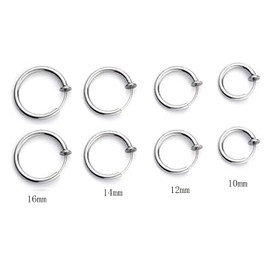 Kstudent 4 Pairs Titanium Steel Hoop Earrings for Men Women, Huggie Loop Hypoallergenic Cartilage Piercing Earrings Set