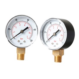 Mobestech 0-100psi 0-7bar Pressure Gauge Thread Mini Size for Air Compressors Fluids
