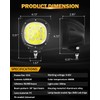 Auxbeam 4In 90W Round Led Offroad Lights, 2PCS 9000LM Led