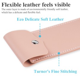 Haecsfl Adjustable Elastic Band Pen Holder for Notebooks, Pen Sleeve Pouch for Journals, Pencil Holder, Bible Planner Accessories, Cute Pencil Case(1-Pink)