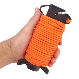 Atwood Rope MFG Ready Rope™ Reflective 550 Paracord 100 Feet 7-String Core Nylon Parachute Cord Outside Survival Gear Made in USA | Lanyards, Bracelets, Handle Wraps, Keychain (Neon Orange)